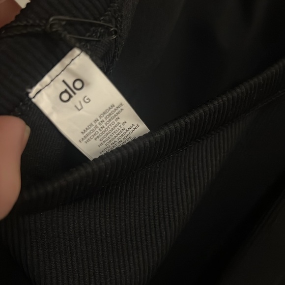 Alo Yoga black seamless ribbed full length bra tank NEW - Picture 7 of 7